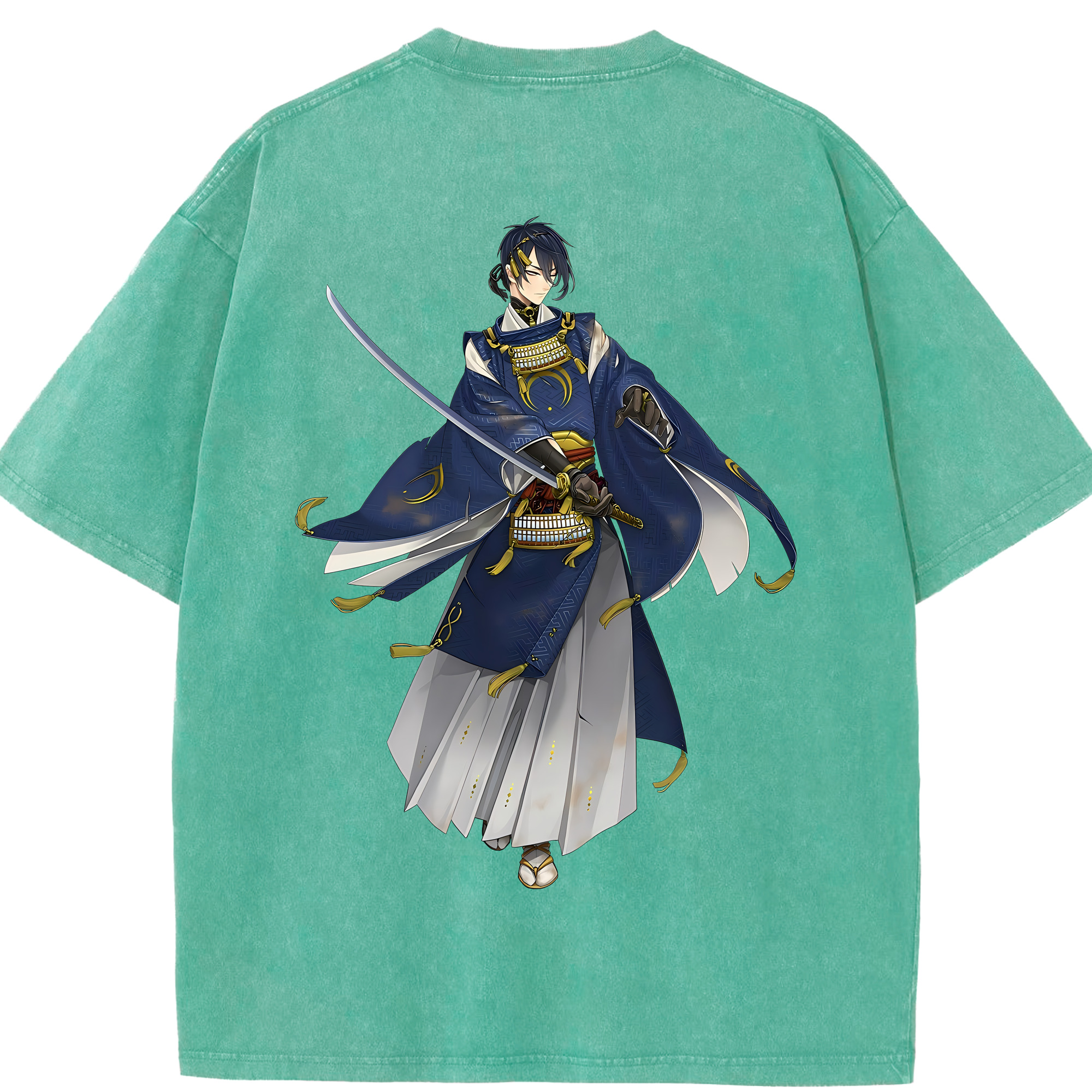（画像用） 刀剣乱舞 Touken Ranbu 綿100% ヴィンテージ風 半袖Tシャツ（背面プリント）
